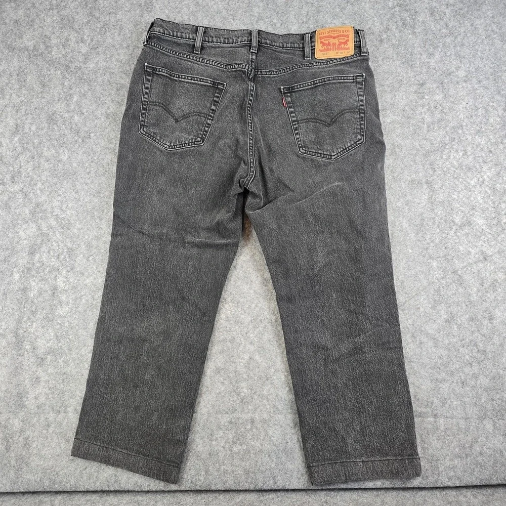 Levi's 541 Jeans Mens 38 Black Charcoal Wash Tapered‎ Athletic Denim Pants